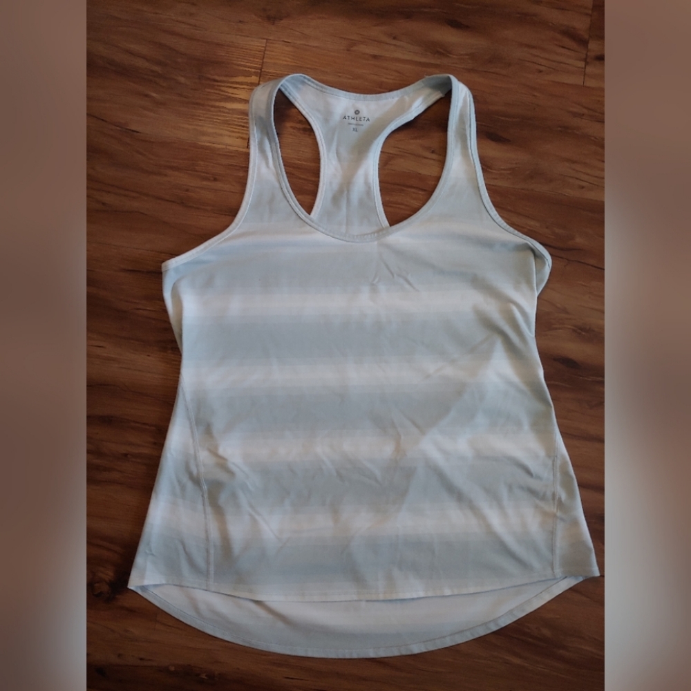 Athleta xl racer back silver grey tank